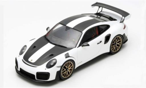 Porsche 991 GT2 RS 1/12 Spark 911 () GT2 RS Weissach Package bianco/matt-nero 2018 modellino in miniatura