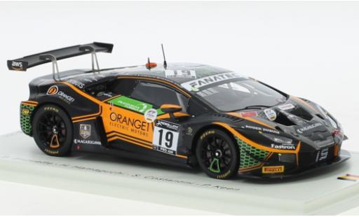Lamborghini Huracan 1/43 Spark GT3 Evo No.19 Orange 1 FFF Racing Team 24h Spa 2021 diecast model cars