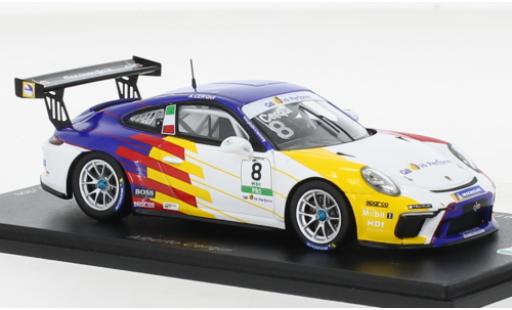 Porsche 991 GT3 Cup 1/43 Spark 911  No.8 Carrera Cup Italia 2021 modellino in miniatura