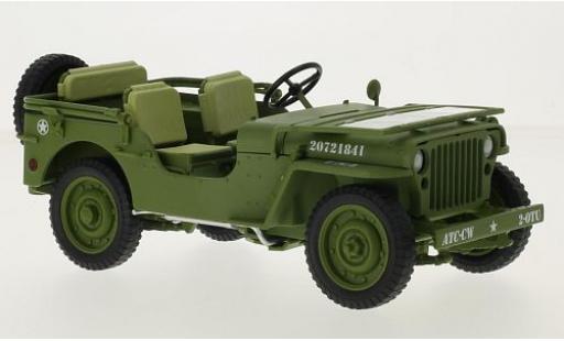 Jeep Willys 1/18 Triple 9 Collection matt-oliv/blanche U.S. Army - Military Police 1941 miniature