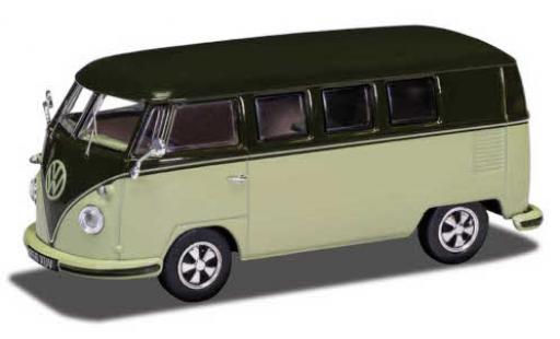 Volkswagen T1 1/43 Vanguards Camper dunkelverde/hellverde RHD modellino in miniatura