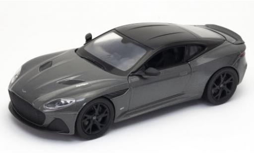 Aston Martin DBS 1/24 Welly Superleggera metallic-grise/noire 2018 miniature