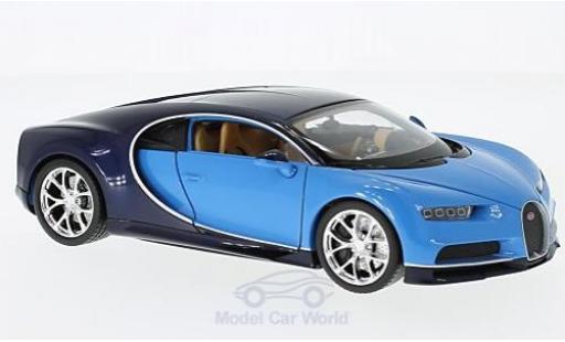 Bugatti Chiron 1/24 Welly bleue/bleue 2016 miniature