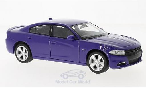 Dodge Charger 1/24 Welly R/T lila 2016 diecast model cars