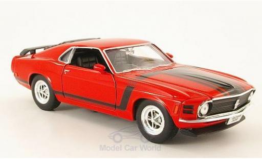 Ford Mustang 1/24 Welly Boss 302 rouge/Dekor 1970 ohne Vitrine miniature
