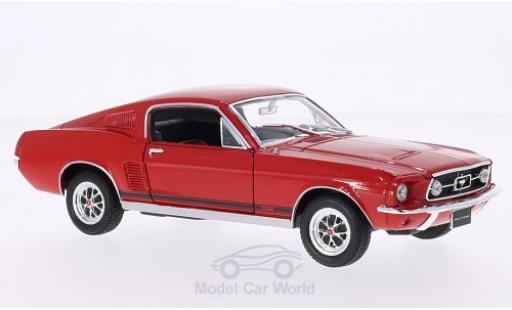 Ford Mustang GT 1/24 Welly GT Fastback rouge 1967 miniature