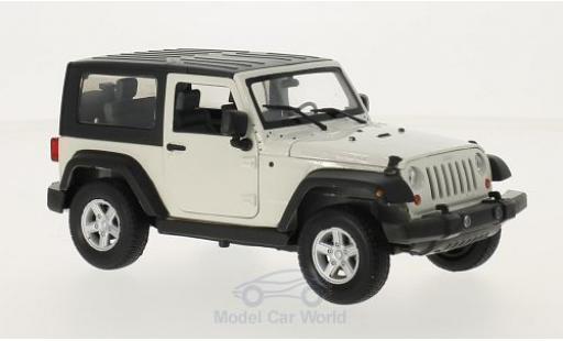 Jeep Wrangler 1/24 Welly blanche/noire 2007 miniature