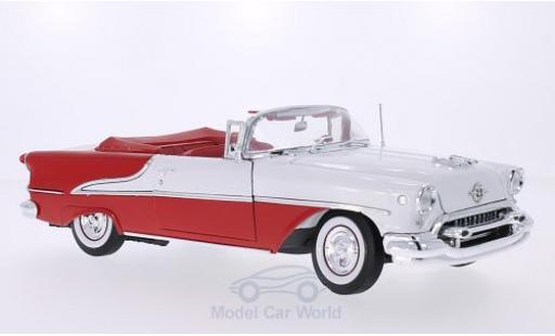 Oldsmobile Super 88 1/18 Welly rouge/blanche 1955 miniature
