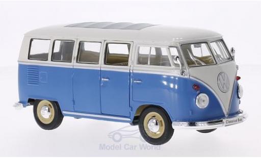 Volkswagen T1 B 1/24 Welly us bleue/blanche 1963 miniature