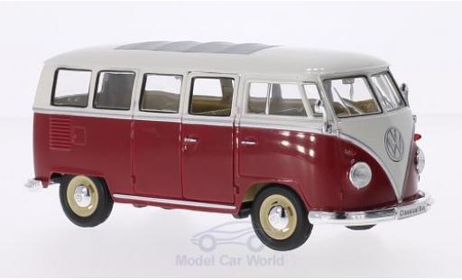 Volkswagen T1 B 1/24 Welly us rouge/blanche 1963 miniature