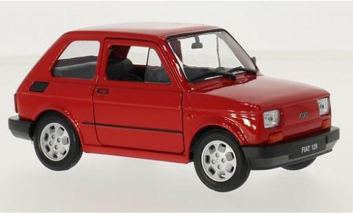 Fiat 126 1/24 Welly rouge diecast model cars