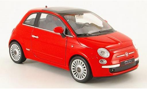 Fiat 500 1/24 Welly rouge 2007 coche miniatura