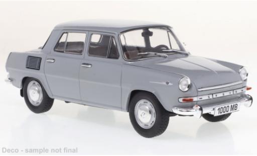 Skoda 1000 1/24 WhiteBox MB grise/blanche 1965 miniature