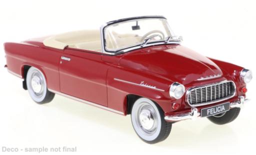 Skoda Felicia 1/24 WhiteBox Cabrio rouge 1959 miniature