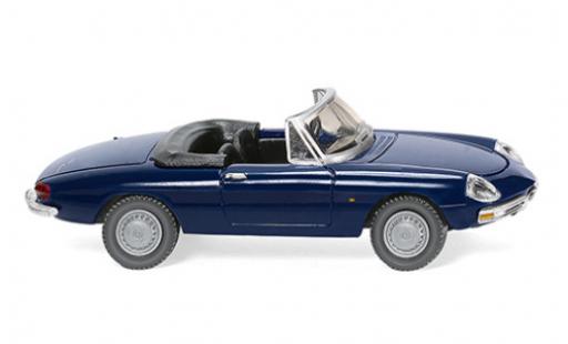 Alfa Romeo Spider 1/87 Wiking bleu foncé modellino in miniatura